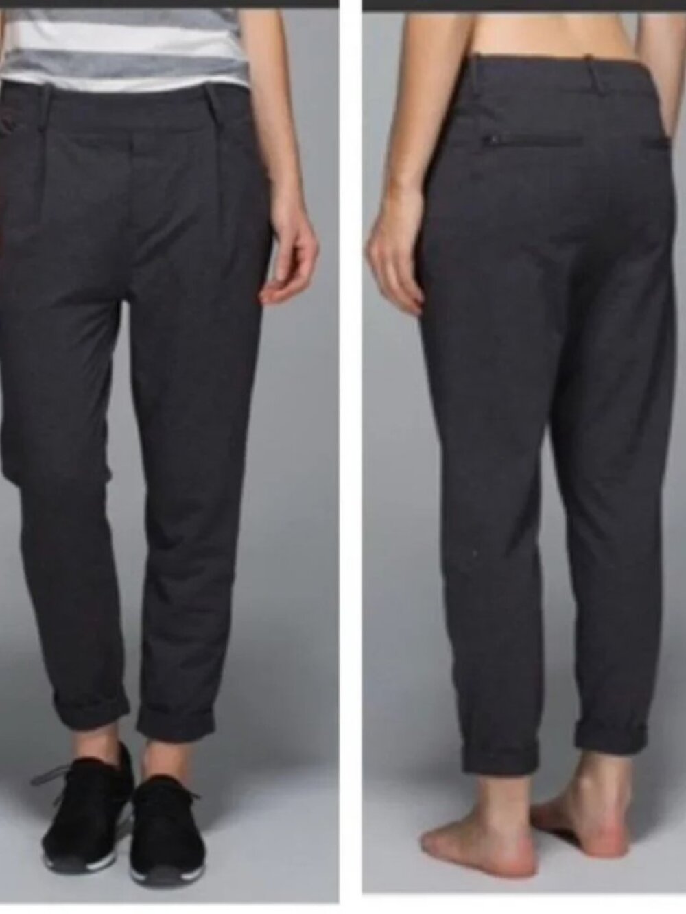 Lululemon Athletica Stress Less Pant in Heathered Dark Gray/ Soot - Size 6